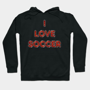 I Love Soccer - Orange Hoodie